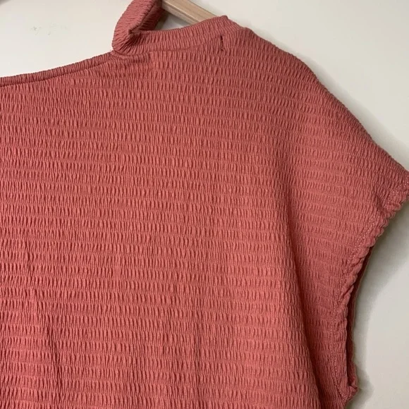 Gibson Look | NWT Terracotta Textured Semi Cold Shoulder Stretch Top M - Picture 11 of 11